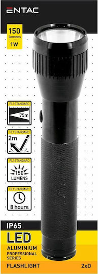 Entac Φακός LED IP65 με Μέγιστη Φωτεινότητα 150lm EFL-2D-ALU
