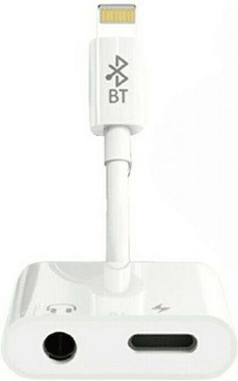 Moxom Конвертор Lightning мъжки към 3.5mm / Lightning женски Бял 1бр MX-AX16