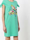 Summer Midi T-Shirt Dress Green