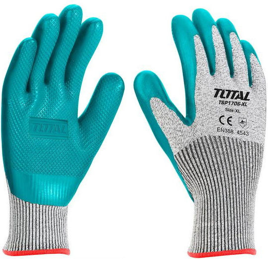 Total Mănuși de Lucru Verzi Latex Anticope 1buc
