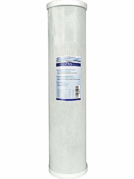 HidroWater Water Filter Replacement Central Water Filtration System made of Activated Carbon 20" Big-Blue CTO 5 μm