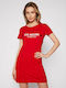 Sommer Mini T-Shirt Damenkleid Rote