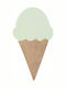 April Eleven Kinder Wandleuchte Hölzernes Ice Cream Green