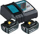 Makita Set 2 Tool Batteries Lithium 18V Capacit...