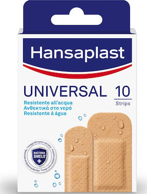 Hansaplast Waterproof Адхезивни пластири Universal Bacteria Shield 10бр