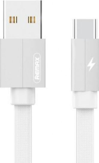 Remax Kerolla RC-094a Flat USB 2.0 Cable USB-C male - USB-A Λευκό 1m