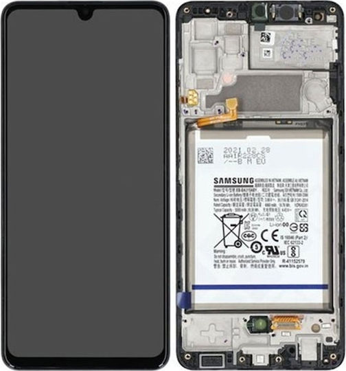 Samsung Екран OLED със Сензорен Механизъм и Рамка за Galaxy A32 4G (Черен)