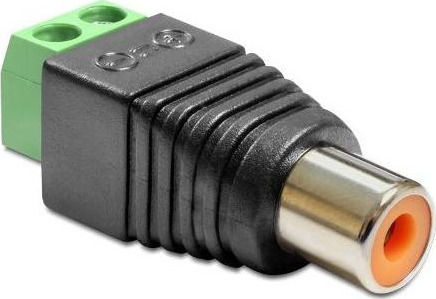 DeLock Adapter RCA female to Terminal Block 2 pin (65418)