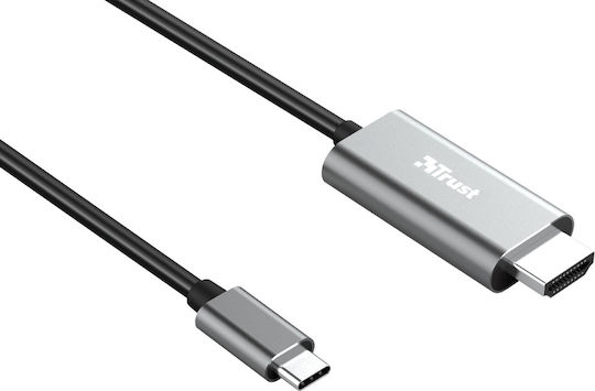 Trust Calyx Cabluri HDMI 1.4 High Speed 1080p 120Hz HDMI de Sex Masculin - USB-C Masculin 1.8m Argintii