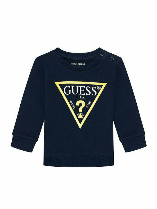 Guess Kids Fleece Sweatshirt Navy Blue