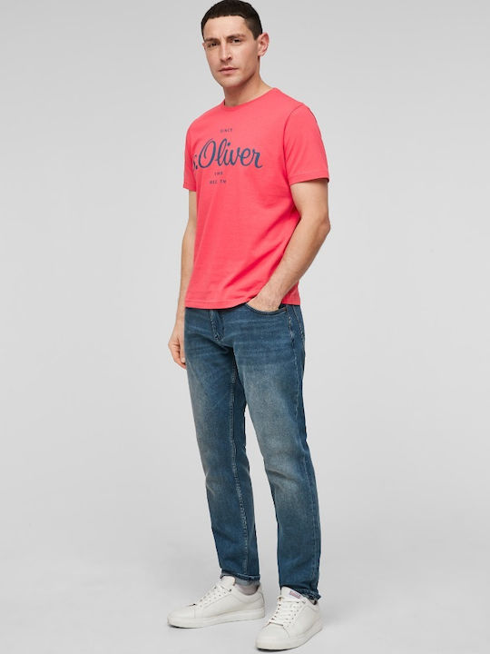 S.Oliver Men's Short Sleeve T-shirt Pink 206494...