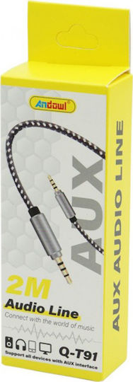 Andowl TRRS Audio Cable 3.5mm Male - 3.5mm Male Black 2m Q-T91