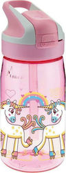 Laken 8-48-077-16 Tritan Jannu Unicorn Non Spill 450ml Pink