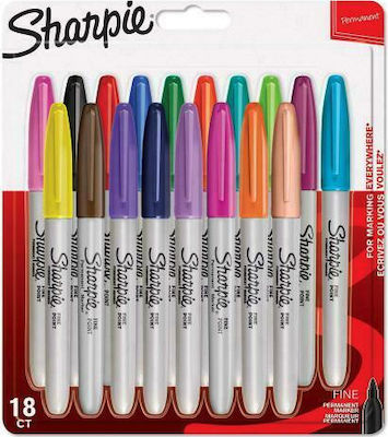 Sharpie Permanent Permanent Markers Multicolour 18pcs