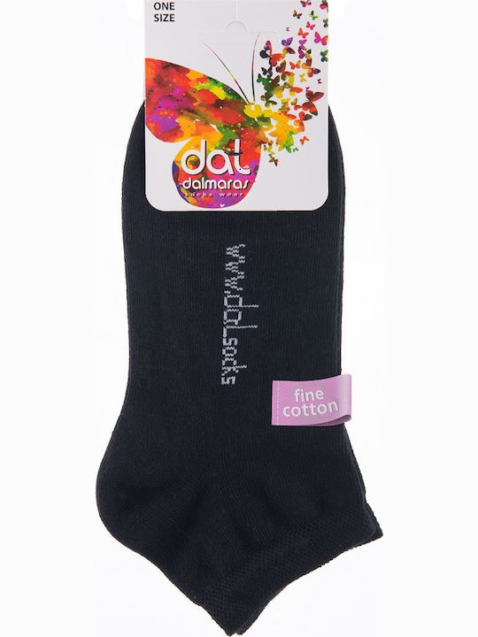 Dal 904L Damen Einfarbige Socken Schwarz 1Pack