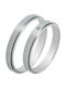 Maschio Femmina Sottile Wedding Ring of White Gold 14K