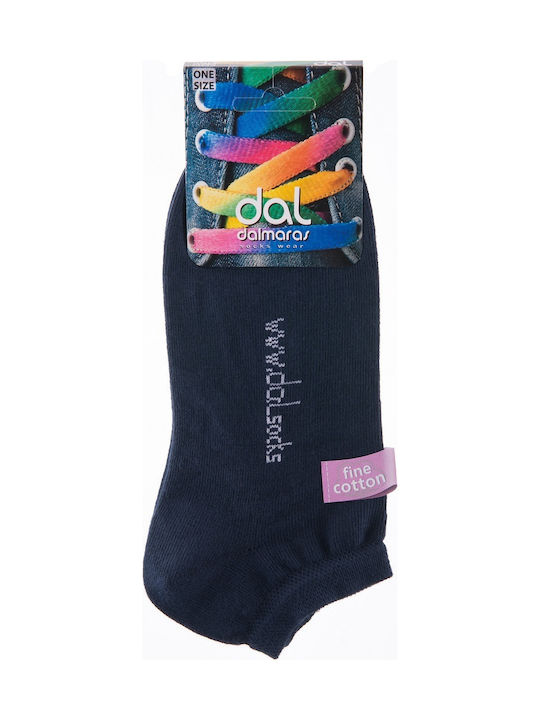 Dal 904 Women's Solid Color Socks Navy