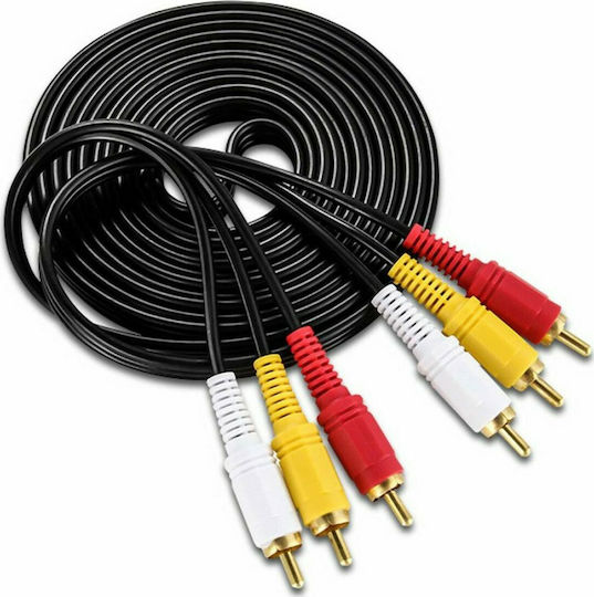 FT Electronics Cable 3x RCA male - 3x RCA 1.5m (FTT16-005)