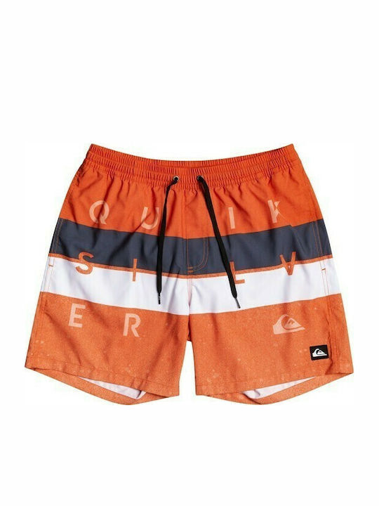 Quiksilver Word Block Volley Kids Swimwear Swim Shorts Orange