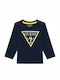 Kids Long-Sleeved Navy Blue Blouse
