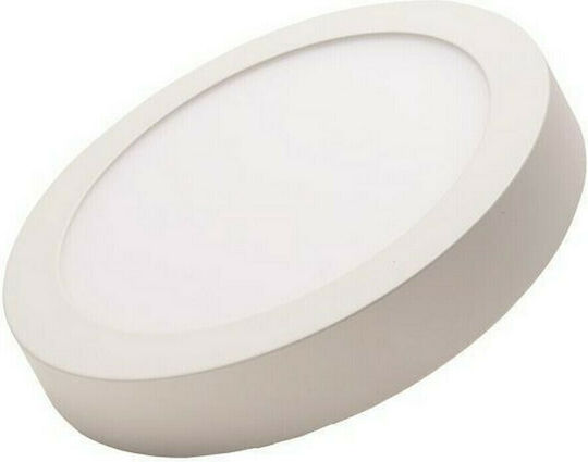Eurolamp Στρογγυλό Εξωτερικό LED Panel 30W με Ψυχρό Λευκό Φως 6500K 30εκ.