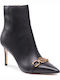 Guess Adayn Leather Women's Ankle Boots with High Heel Black