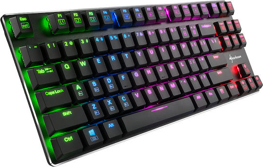 Sharkoon PureWriter TKL RGB Gaming Mechanical Keyboard Tenkeyless with Kailh Red switches and RGB lighting (English US)