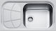 Foster Big Bowl Links Drop-In Spüle Links Inox Satiniert B86xT50cm Silber