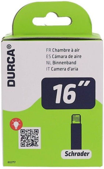 Durca 802717 Cameră De Aer Pentru Anvelope De Bicicletă 16" x 1.5" / 2.2" A/V 40/57-305