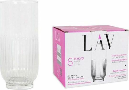 Gurallar Tokyo Σετ Ποτήρια Νερού από Γυαλί 395ml 6τμχ
