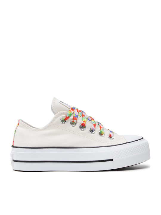 Converse Ctas Lift Ox Flatforms Sneakers White