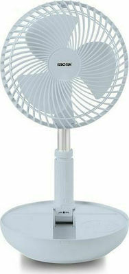 Kerosun USB Office/Home Fan with Power Bank Rechargeable Battery 8000mAh Gray KFU03-7DGSG