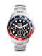Fossil Battery Chronograph Watch with Metal Bracelet Silver