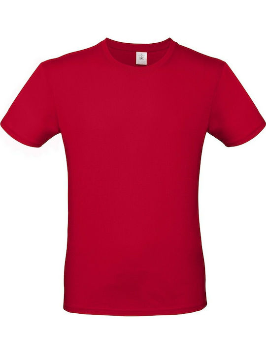 B&C E150 Мъжка Рекламна Тениска Deep Red
