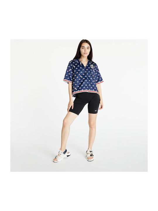 Jordan Women's Summer Blouse Short Sleeve Navy Blue