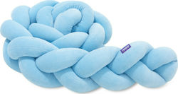 Jukki Crib Bumpers Braided Inside Light Blue 18x200cm