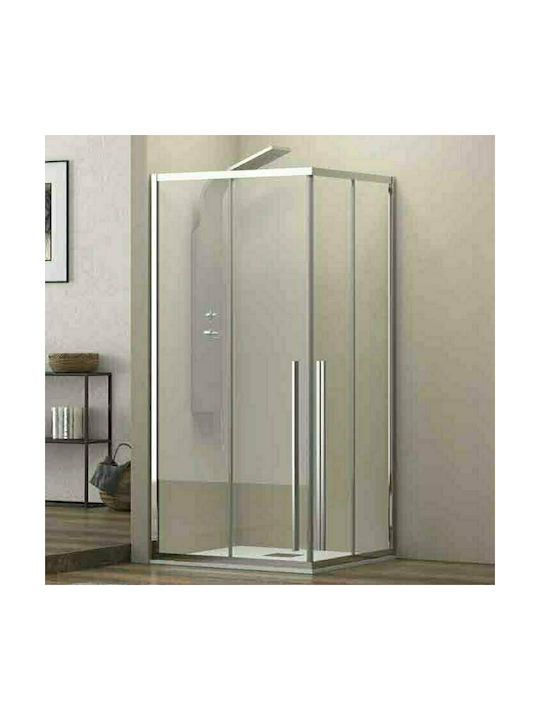Karag Elysium 100 Cabin for Shower with Sliding Door 70x70x200cm Clear Glass