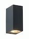 Aca SL8111 Wall-Mounted Outdoor Spot GU10 IP65 5.8x15cm Dark Grey