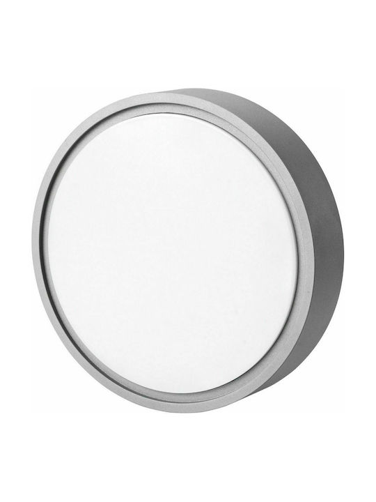 Avide ABHL54-RG-12W-NW Πλαφονιέρα Οροφής Εξωτερικού Χώρου με Ενσωματωμένο LED σε Ασημί Χρώμα 15.001.0212