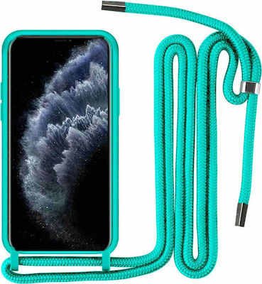 Liquid Silicone Back Cover with Strap Turquoise (Redmi Note 9S / 9 Pro / 9 Pro Max)