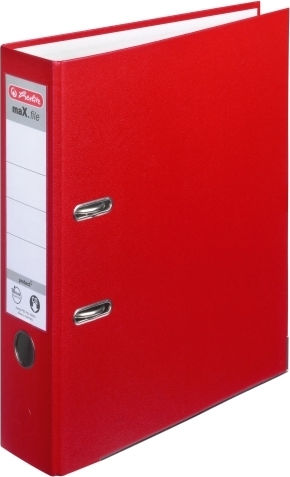 Herlitz Binders 8/32 for Paper A4 with 2 s Rings Red maX.file Protect 1pcs