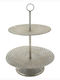 Marhome Metallic Decorative Round Tray 35x35x48.5cm