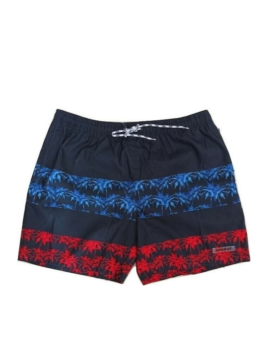 Men's Swimwear Shorts Navy Blue with Patterns