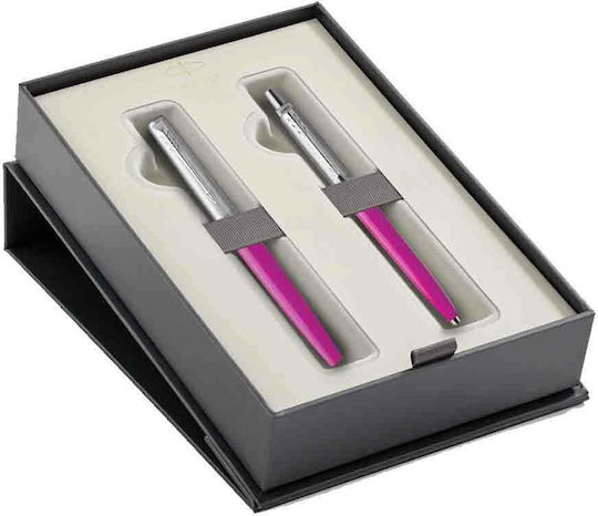 Parker Jotter Pen Set Rollerball Magenta in a case (in a paper cassette)