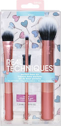 Real Techniques Synthetic Make Up Brush Set Perfect Base 3pcs