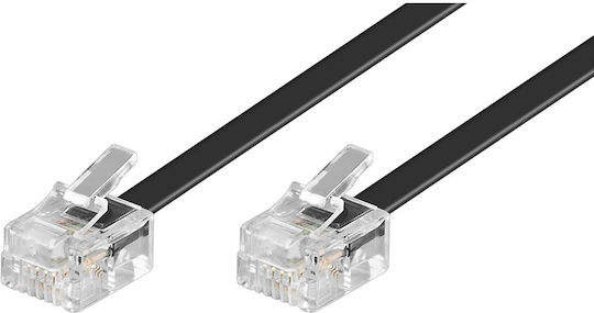 ATC Flat Cablu Telefon RJ11 6P4C 5m Negru (05.005.0052)