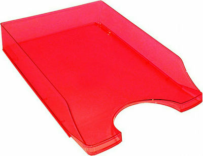 Describo Transparent Filing Tray Plastic Red