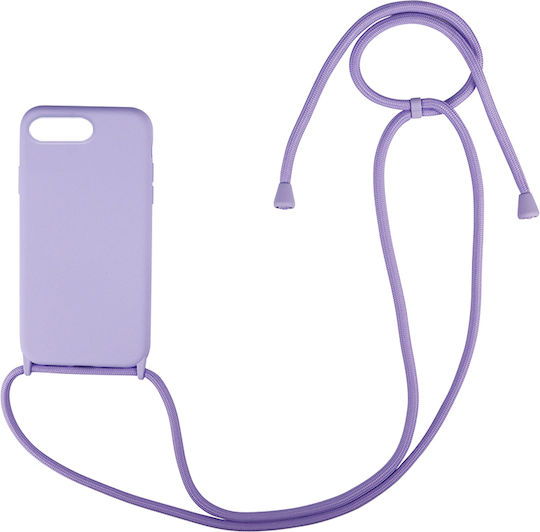 Sonique Carryhang Liquid Back Cover Silicone 0.5mm with Strap Purple (iPhone 8/7 Plus)