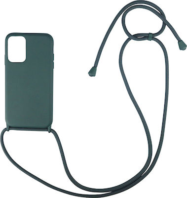 Sonique Carryhang Liquid Umschlag Rückseite Silikon 0.5mm Grün (Galaxy A52 / A52s)