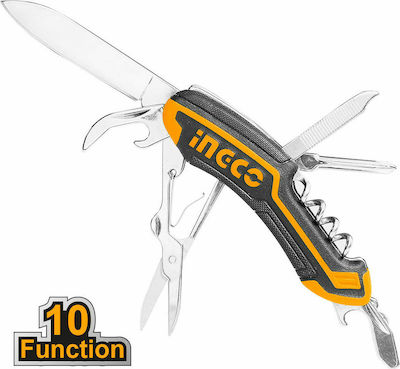 Ingco Multitool Gelb mit Klinge aus Rostfreier Stahl